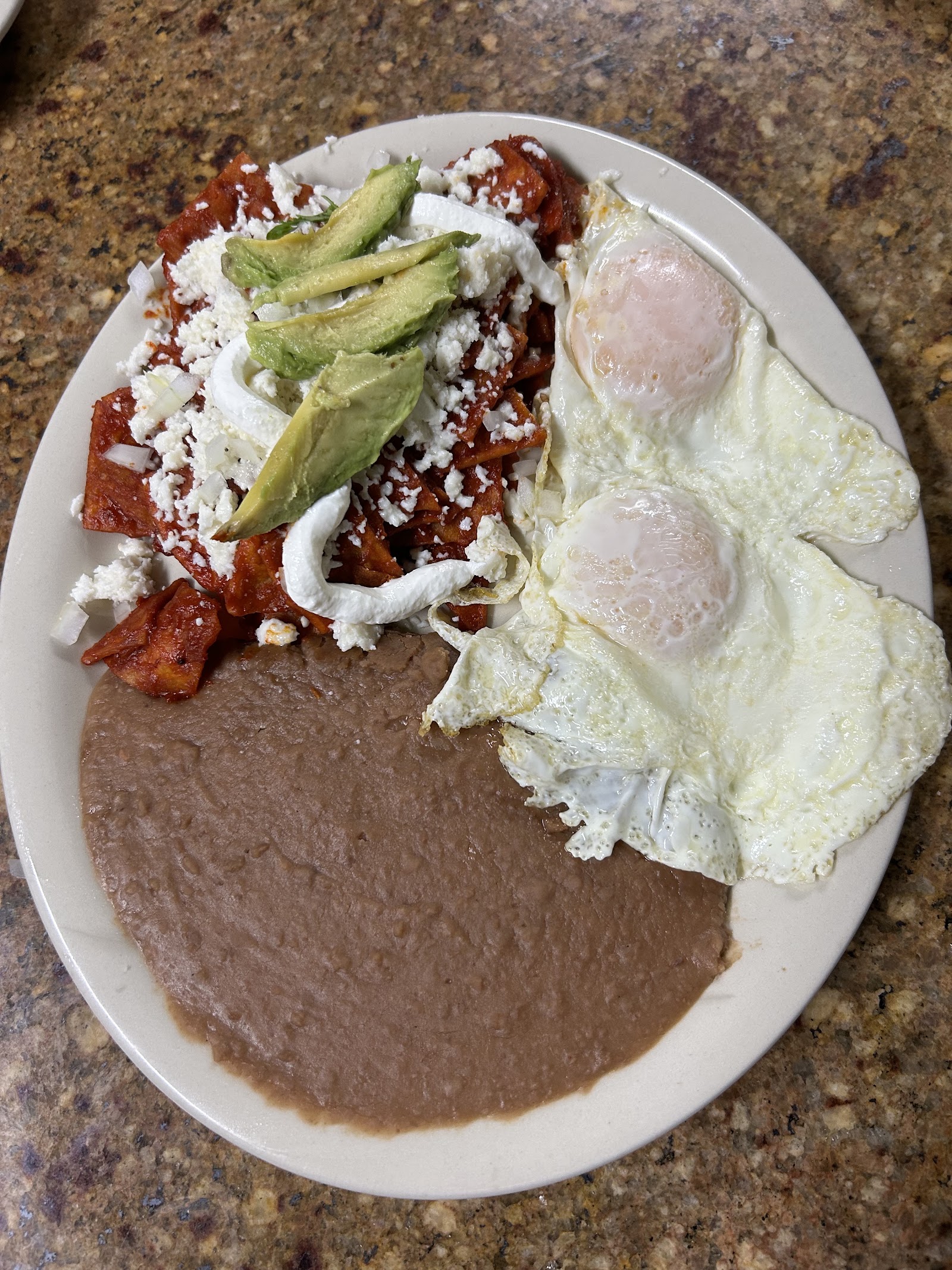 Plate of food from Amaya's Mexican Restaurant